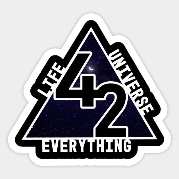 The answer is 42 Sticker by Stupid Coffee Designs